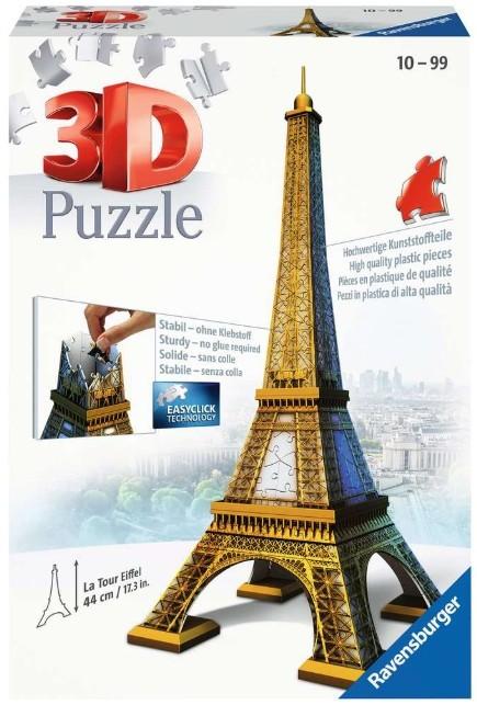 Actual product image Ravensburger 3D Iconics: Eiffel Tower - with light (216 pieces)