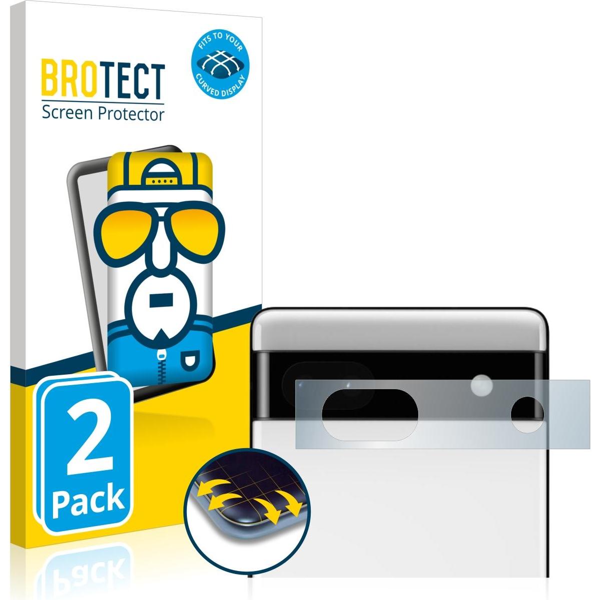 BROTECT Full-Cover Displayschutz (2 Stück, Google Pixel 6a), Smartphone Schutzfolie, Transparent