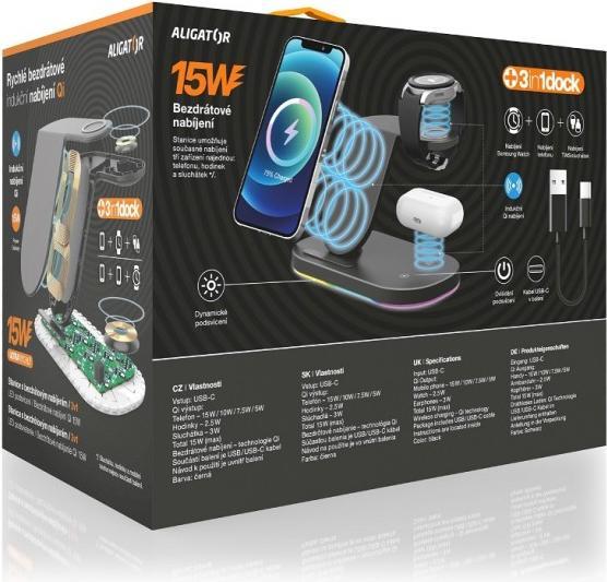 Produktbild Aligator Smart Station S Mobile phone/Smartphone USB Type-C (15 W)