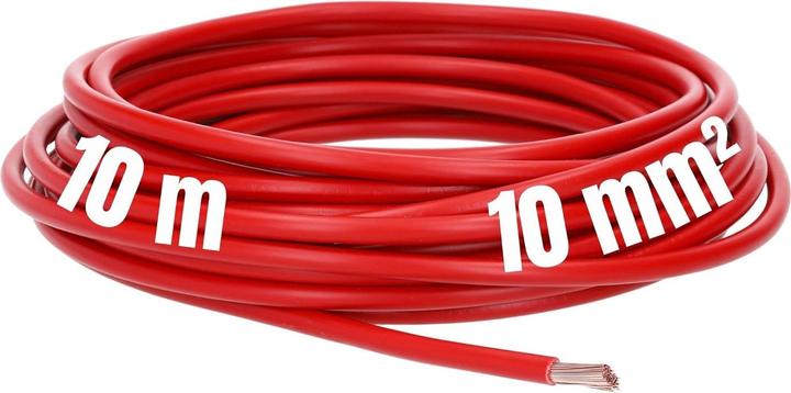 Produktbild Lapp 10 Meter 4520045 H07V-K 10 mm² rot I Verdrahtungsleitung I Aderleitung flexibel I PVC-Einzelade (10 m)