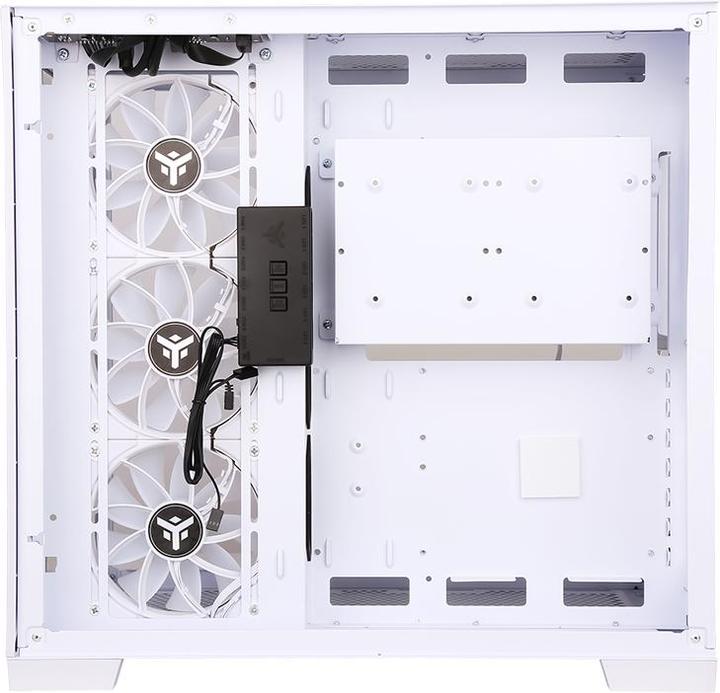 Actual product image Itek Boitier Moyen Tour ATX Dark Cave RGB avec panneau vitré (Blanc) (ATX, mATX, Mini-ITX)