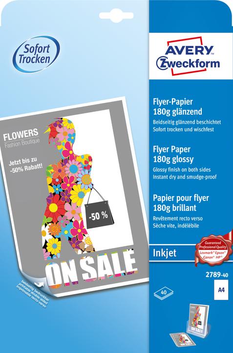 Actual product image Avery flyer paper (180 g/m², 40 x, A4)