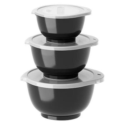 Rosti Nieuw Margrethe Minikommen Set 0, 25 + 0, 5 + 0, 75 L Zwart, Kom + Kom, Zwart
