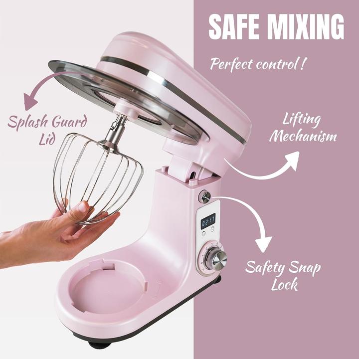 Actual product image Bestron Super Silent 4-in-1 Stand Mixer with DC Motor, 6 Speeds & Pulse Function (1000 W, 6 l)