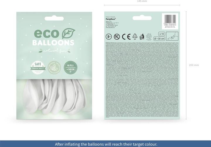 Actual product image Partydeco Eco Balloons Pastel White (10 x)