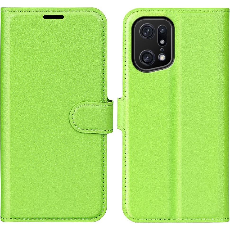Cover-Discount OPPO Find X5 Pro - Leder Etui Hülle grün (Oppo Find X5 Pro), Smartphone Hülle, Grün