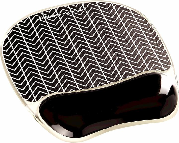 Actual product image Fellowes Mouse pad with wrist rest CHEVRON (S)