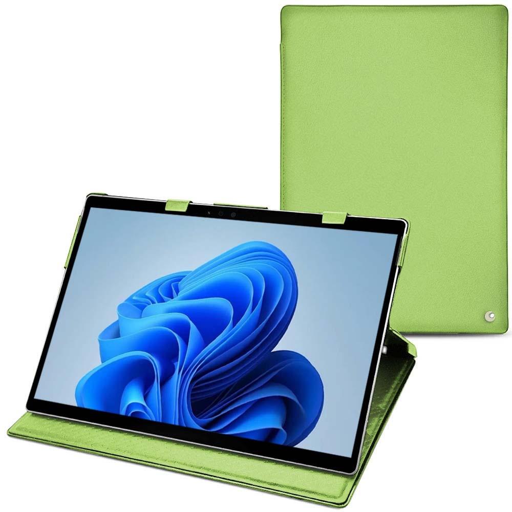 Noreve Lederschutzhülle vertikal (Microsoft Surface Pro 8), Tablet Hülle, Grün