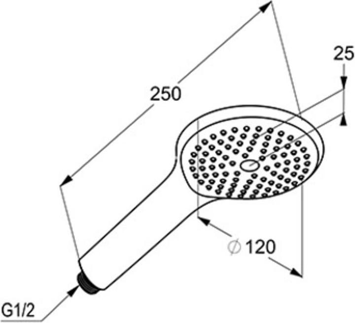 Produktbild Kludi Handbrause FRESHLINE DN 15 we (1 Strahlart, 29 l/min)