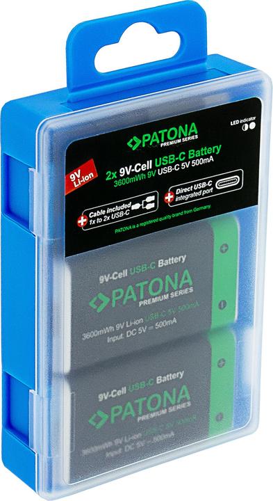 Produktbild Patona Premium Series (2 Stk., 9V Block, 400 mAh)