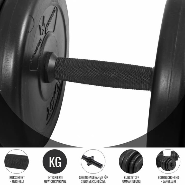 Produktbild Gyronetics Kurzhantelset (8 x 2.5 kg, 4 x 1.25 kg, 4 x 0.75 kg)