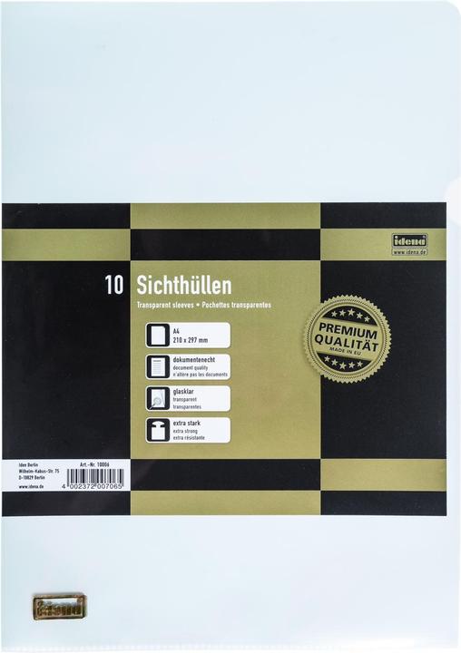 Actual product image Idena Transparent pockets A4 PP 10s crystal clear 120µ (A4, 10x)