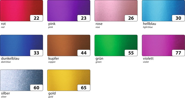 Actual product image Folia Aluminium craft board 300g/m², 35x50cm (300 g/m²)