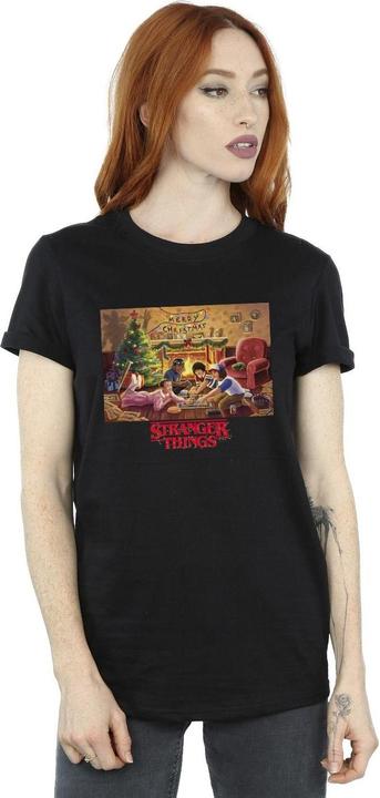 Immagine prodotto Netflix Stranger Things Christmas Gathering Maglietta Ampia Donna (L)