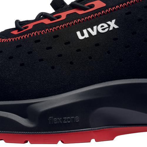 Actual product image Uvex 1 x-craft low shoes S1 PL 68021 black width 10 size 43 (S1P, 43)