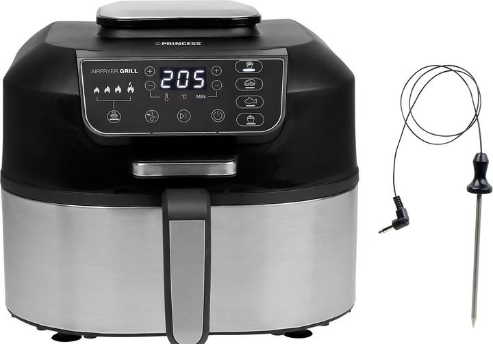 Princess 01.182092.01.001 Airfryer Grill- 2 in 1- tempratuurmeter - 5.6 litre - 4 voorgeprogrammeerde program