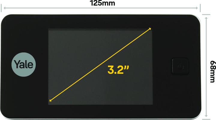 Image du produit Yale 500 - Black Elektroniczny wizjer drzwiowy (Numérique)