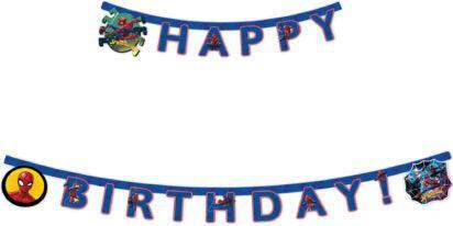 Image du produit Decorata Party Guirlande d'anniversaire Spiderman