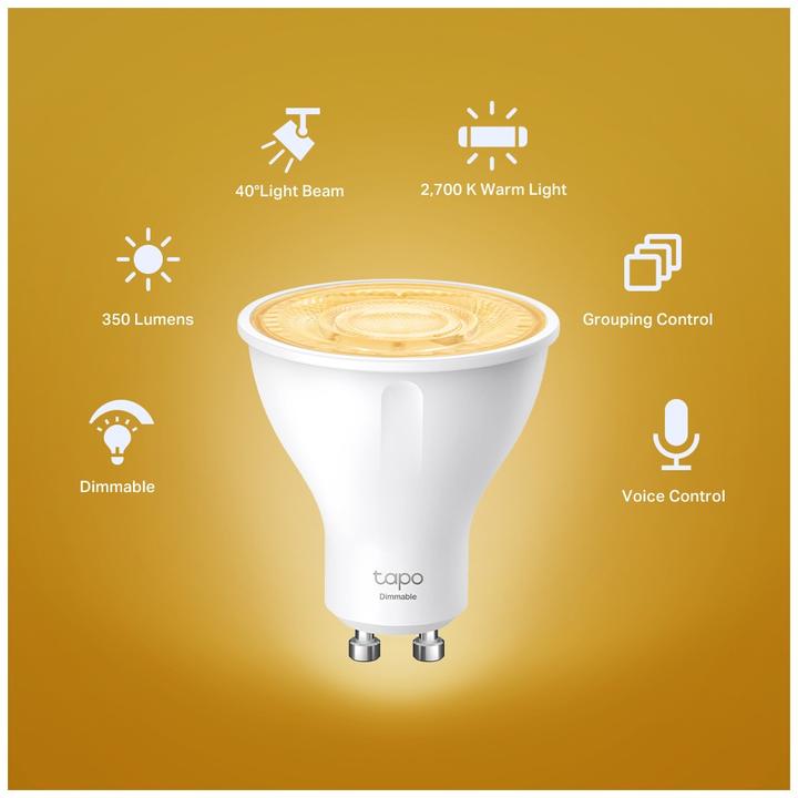 Produktbild TP-Link Tapo L610 (4-pack) (GU10, 2.90 W, 350 lm, 4 x, D)