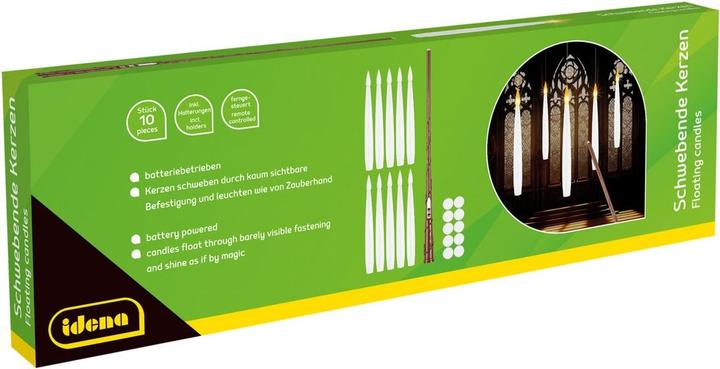 Actual product image Idena Schwebende LED Kerzen warmweiss Zauberstab Fernbedienung elfenbein 10 Stück batteriebetrieben (10x)