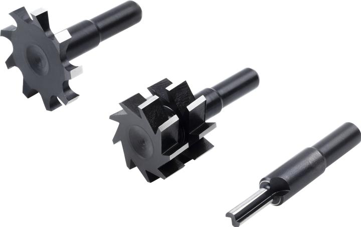 Produktbild wolfcraft 1 Universal-Fräsersatz 3259+61+62+Schaft