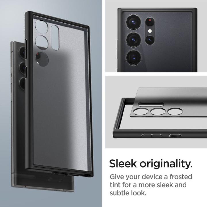 Actual product image Spigen Ultra Hybrid Case for S918B Samsung Galaxy S23 Ultra - frost black (Samsung Galaxy S23 Ultra)