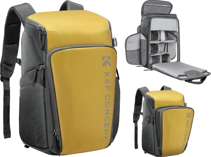 Produktbild K&F Concept Rucksack Alpha Air 25l gelb #KF-13.128 (Neuheit) (Fotorucksack, 25 l)