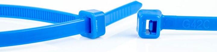 Produktbild WKK Kunststoffkabelbinder Blau 200x3,6mm 100 St. (Kunststoffkabelbinder, 200 mm, 100 Stk.)