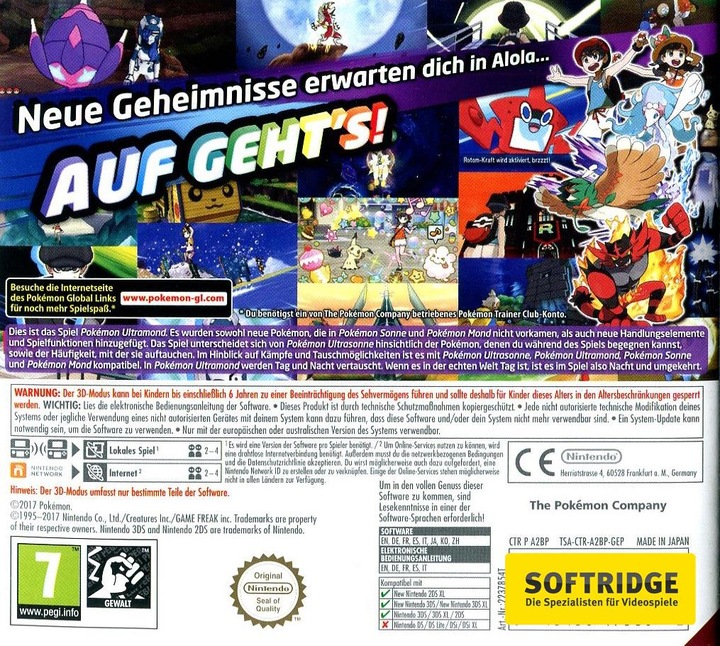 Image du produit Nintendo Pokémon Ultramond (3DS, EN)