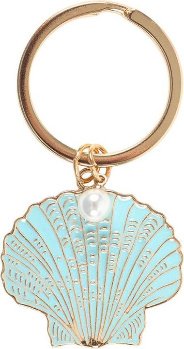 Actual product image Something Different The World Is Your Oyster Seashell Keyring