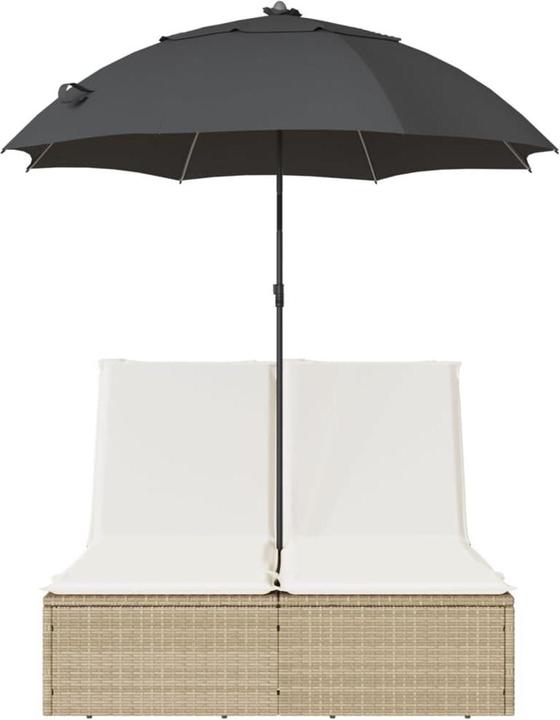 Produktbild vidaXL Doppel-Sonnenliege (164 cm)