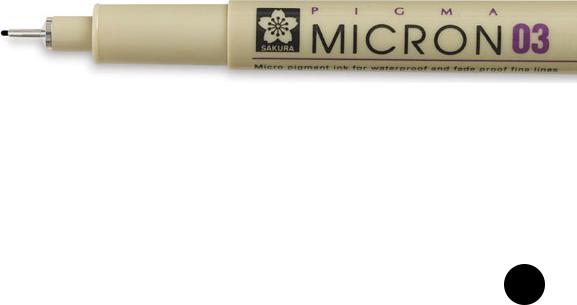 Actual product image Sakura Fibre-tip pen Pigma Micron (Black, 1 x)