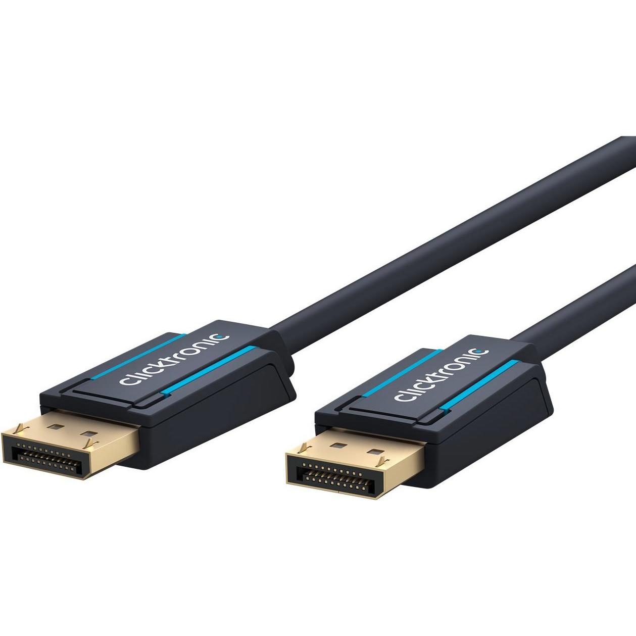 clicktronic DisplayPort Cable 1.4. M/M. Blue. 3.0m (3 m, DisplayPort), Video Kabel