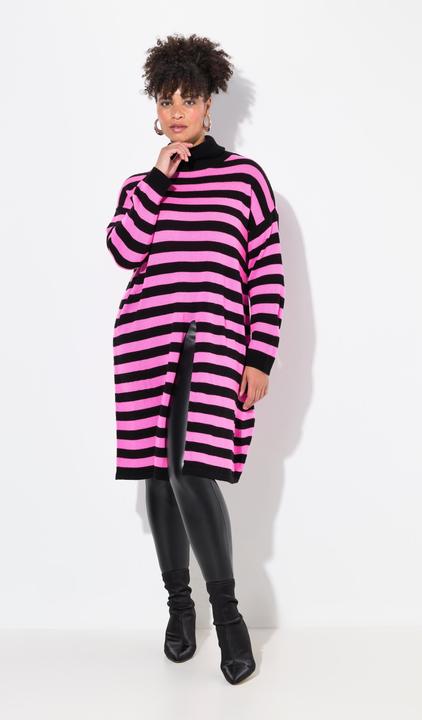 Produktbild Miamoda Long-Pullover, A-Linie, Ringel, Saumschlitz (46, 48)