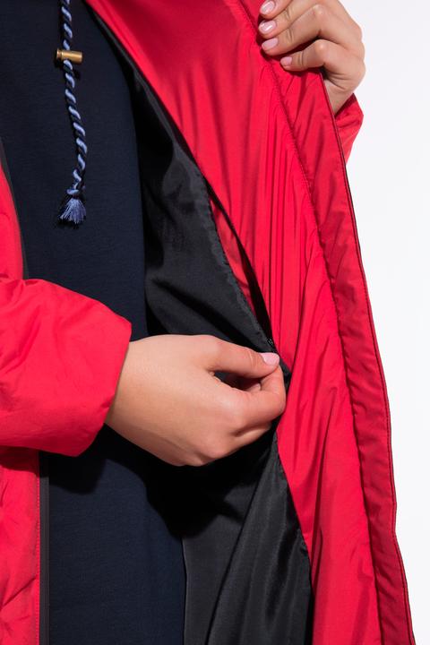 Immagine prodotto Ulla Popken Cappotto trapuntato HYPRAR con taglio svasato, zip a cursore doppio e cappuccio