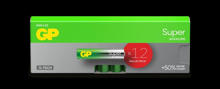 Produktbild GP Batteries Batteries Super Alkaline AAA 1.5v 12pce (12 Stk., AAA)
