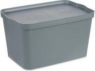 Actual product image Kipit plastic box with lid 24l gray (29.30 cm, 24 l)