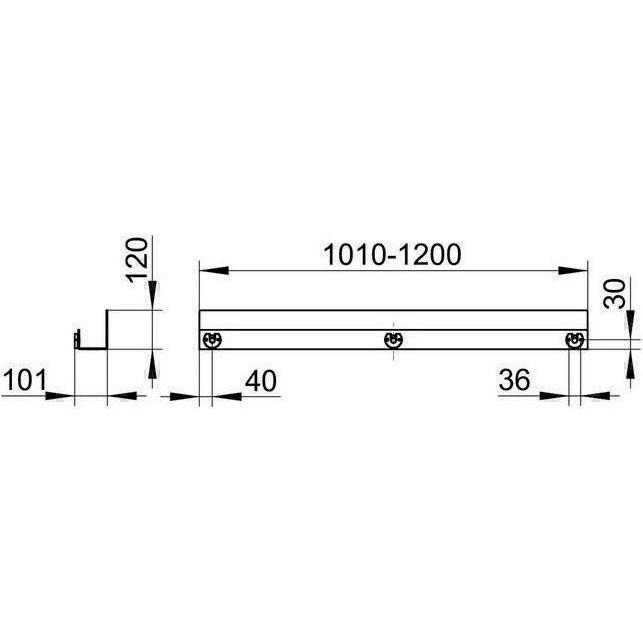 Thumbnail - Keuco, Toilettenpapierhalter, Duschablage mit Haken we 1010-1200x120x90mm