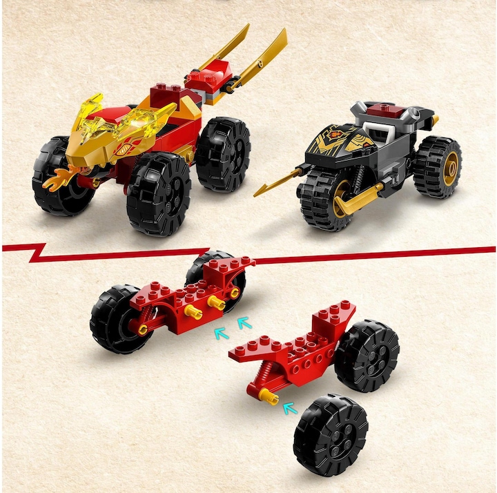 Immagine prodotto LEGO 71789 Inseguimento con lo speedster di Kai e la moto di Ras (71789, LEGO Ninjago)