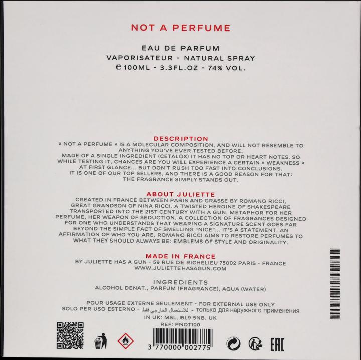 Produktbild Juliette Has a Gun Not A Perfume (Eau de Parfum, 100 ml)