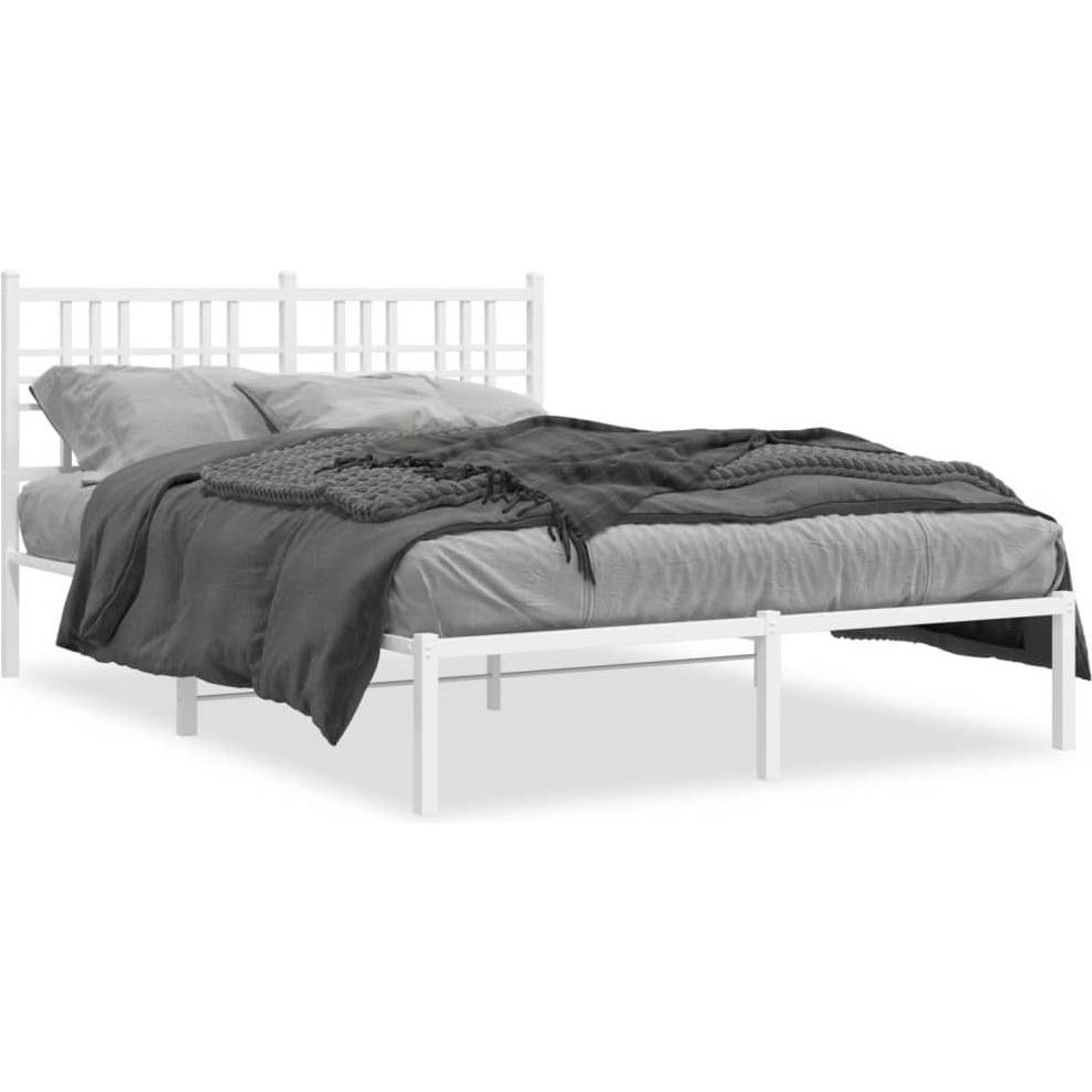 VidaXL, Bett, Bettgestell mit Kopfteil (135 x 190 cm)