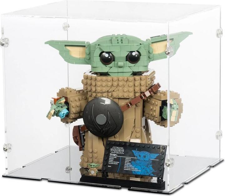 Produktbild iDisplayit Acryl-Display für LEGO® 75446 Star Wars - Grogu, Lehrling des Mandalorianers (Mit schwarzem Boden)