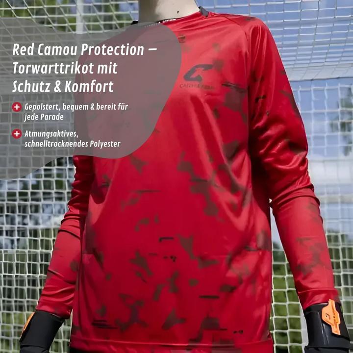 Immagine prodotto Catch & Keep Trikot Red Camou Protection Torwarttrikot Gr. M Fussball Shirt (M)
