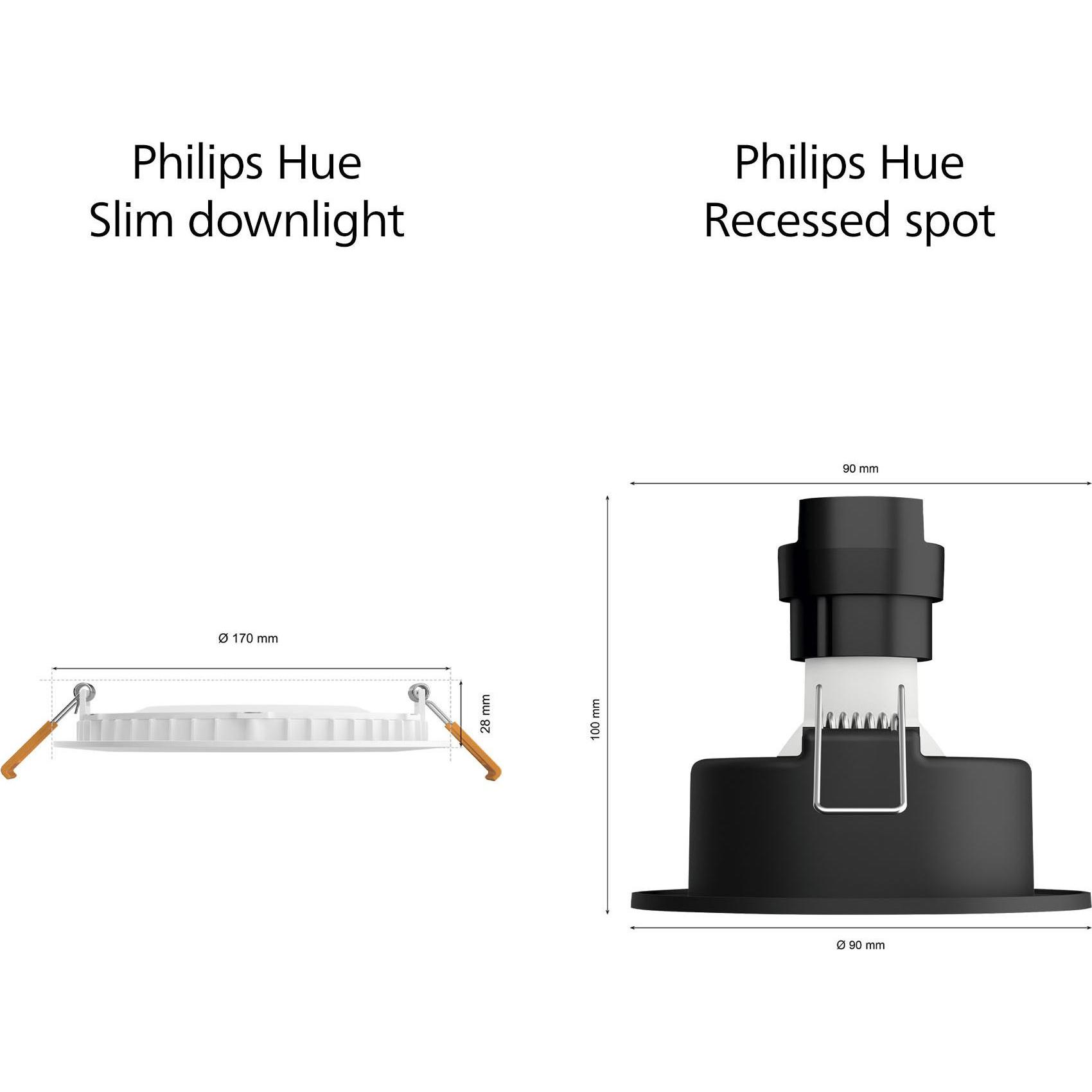 Thumbnail - Philips Hue, Wandleuchte + Deckenleuchte, White & Color Ambiance Slim Recessed (1200 lm)