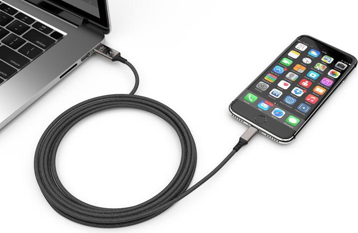 Actual product image Smrter Speedy USB charging cable to Lightning (1m), black ( SPEEDY L BK) (1 m, USB 3.2 Gen 2)