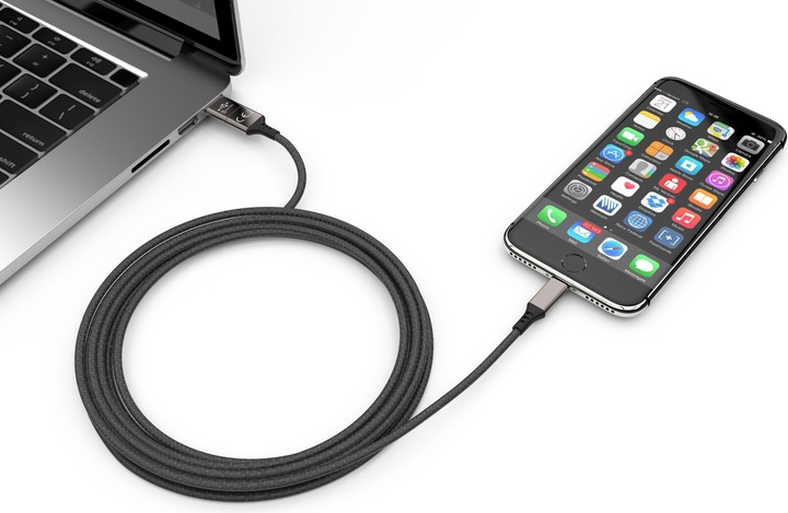Actual product image Smrter Speedy USB charging cable to Lightning (1m), black ( SPEEDY L BK) (1 m, USB 2.0)