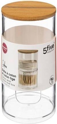 Actual product image 5Five Selena Bamboo Cotton Swab Dispenser