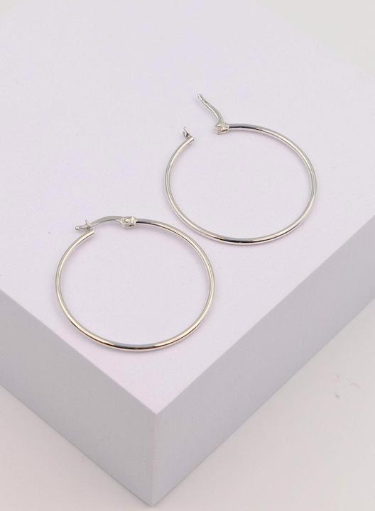 Actual product image Muau Creoles (750/18K white gold)