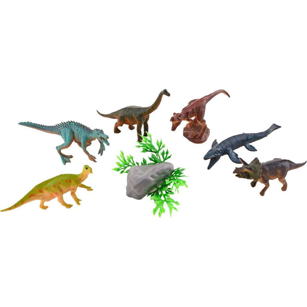 Sombo 8-teiliges Dino-Set im Stapelwrfel, Dis