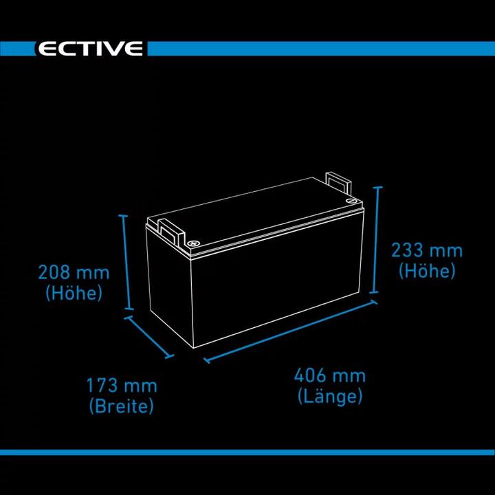 Image du produit Ective DC 150 AGM Deep Cycle 150Ah Versorgungsbatterie (12 V, 150 Ah)